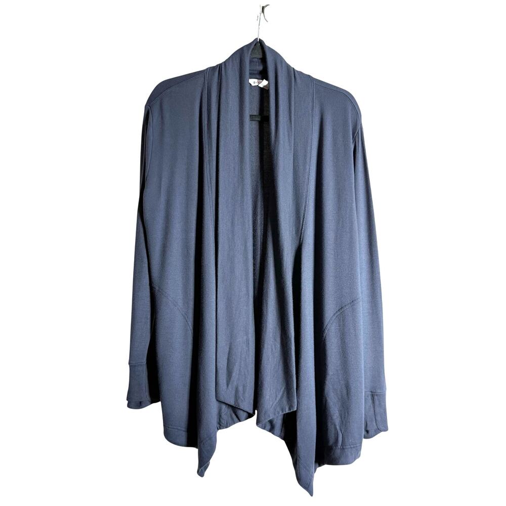Athleta Navy Pranayama Restore Wrap Cardigan Open front Women's XS